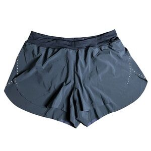 Lululemon Fast Free Reflective High Riss Classic Fit Shorts 10 Split Hip Navy